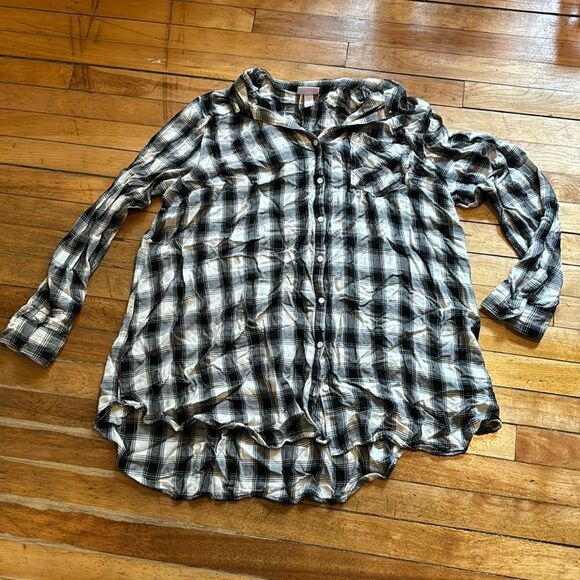 Isabel Maternity Women’s Black and white button down shirt size XXL - Picture 1 of 5